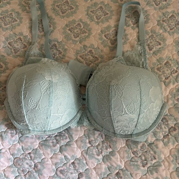 Torrid Teal Blue Underwire lace push Bra Adjustable Straps Size 40DD New - Picture 1 of 3